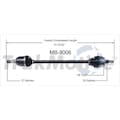 Surtrack Axle Cv Axle Shaft, Mb-8006 MB-8006